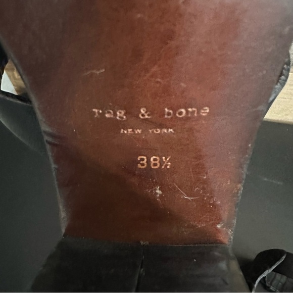 Rag & Bone Leather Gladiator Ankle Strap High Heel Sandals Black Deanne EU 38.5 - Picture 7 of 8